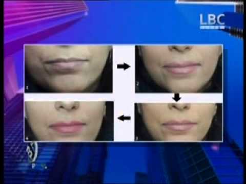 LBC SAT B Beirut program Baby pink lips tattoo by Noha Moawad with Sacha Dahdouh - 0