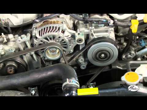 how to change fan belt on subaru impreza