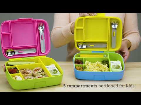 Lunch™ Bento Box with Stainless Steel Utensils (Green) 6