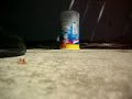 Son stomps toy
