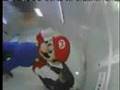 Mario and Buzz Aldrin in Zero-G, prep for Super Mario Galaxy