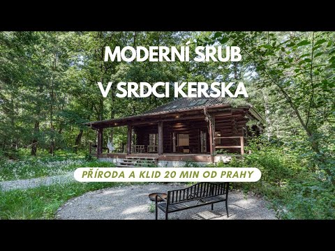 Video Moderní srub 4+kk, 156 m² s terasou 100 m² na lesním pozemku 4 830 m² – Kersko, 20 min od Prahy