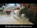 bestjuiceextractorreviews.com This video review of the Omega 8003 juicer shows it to be the easiest juicer to use and clean. It is our best rated juicer because it juices leafy greens, celery, carrots, beets, apples and other vegetables and fruit quite well. Most juicers can't juice leafy greens but this one is great at it. It is also a quiet juicer. Juicers like the Champion, Jack Lalanne and many centrifugal juicers just can't compare. Also the price and quality manufacturing make it the best. For more information check out this detailed review http