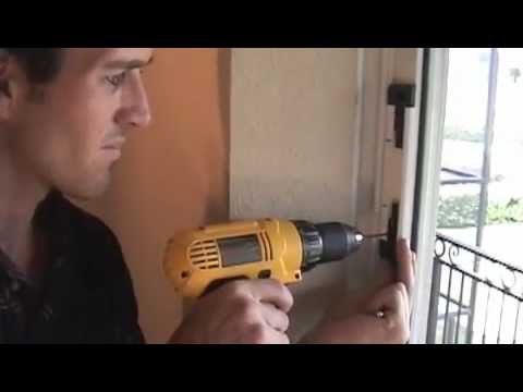 how to install em lock on sliding door