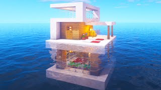 Minecraft Tutorial: How To Make A Modern House on The Water 