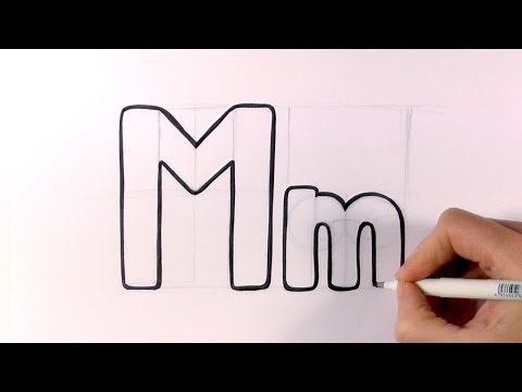 how to draw the m&m logo