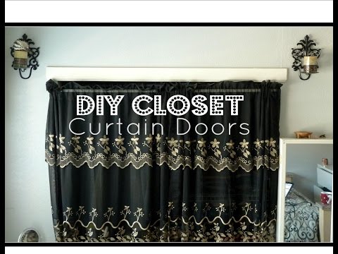 how to curtain a door