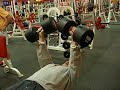 Mike Brown (age 64) doing 4 reps with 115-lb dumbbells