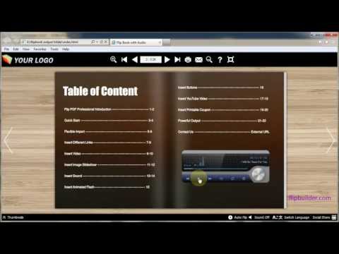 Flipbook Tutorial: How to add audio to a flip book - FlipBuilder