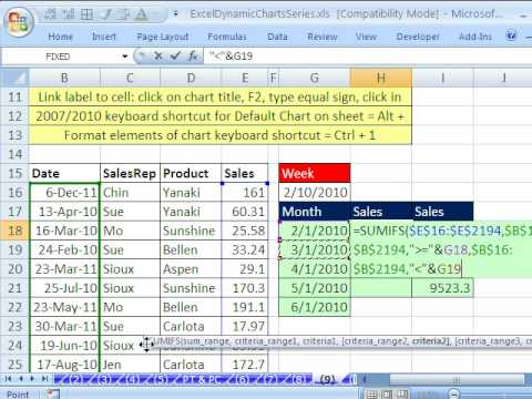 how to define weeks in excel