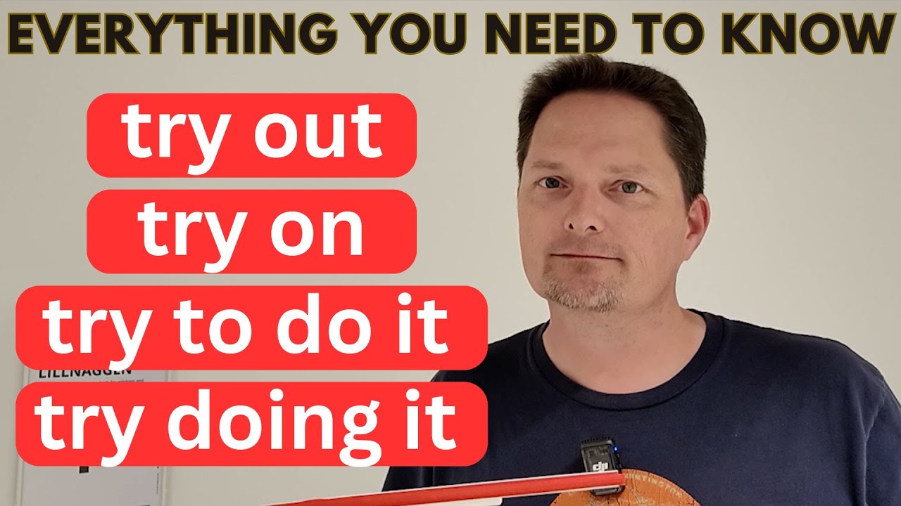 Learn Phrasal Verbs / TRY ON VS. TRY OUT / CONPREHENSIBLE INPUT, EVERYDAY AMERICAN ENGLISH