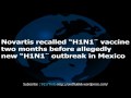 THE SMOKING GUN- Novartis recalled H1N1 vaccine two months before outbreak in Mexico