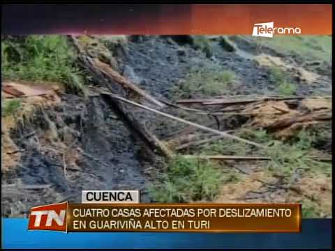 Cuatro casas afectadas por deslizamiento en Guariviña Alto en Turi