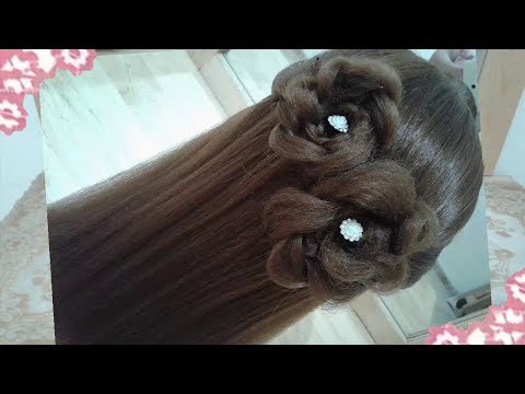 Como hacer Peinados Faciles para Fiestas de Verano – Peinado Recogido con Flores Trenzas para Niña item-thumbnail
