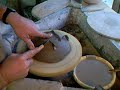 SIMON LEACH - Trimming flower bowl on foam bat ! SIMON LEACH - Trimming flower bowl on foam bat !