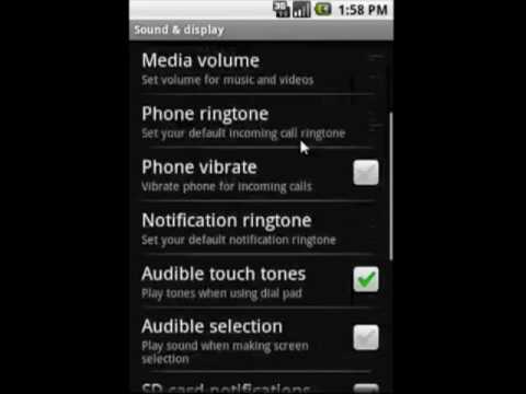 Android 1.5 - Settings