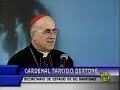 Cardenal Bertone condena bloqueo a Cuba