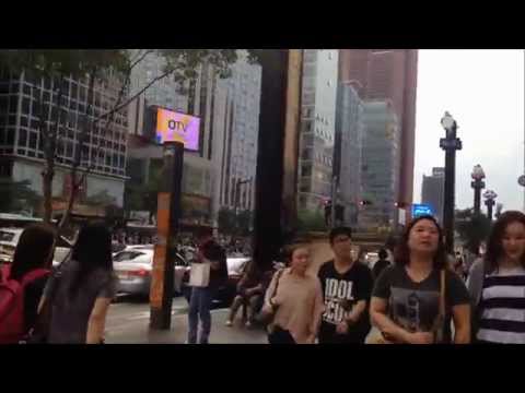 Gangnam Main Street View of Gangnam Style, Seoul, Korea 강남스타일의 그 강남 거리 구경