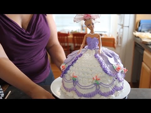 Barbie Doll Cake How to decorate a Barbie Doll/Princess Cake with icing