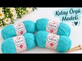 Kolay ikişiş örgü model anlatımı #knitting