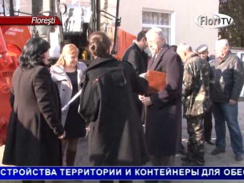 Автогрейдер в подарок городу Флорешть