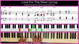 'Look For The Silver Lining' - solo jazz piano tutorial
