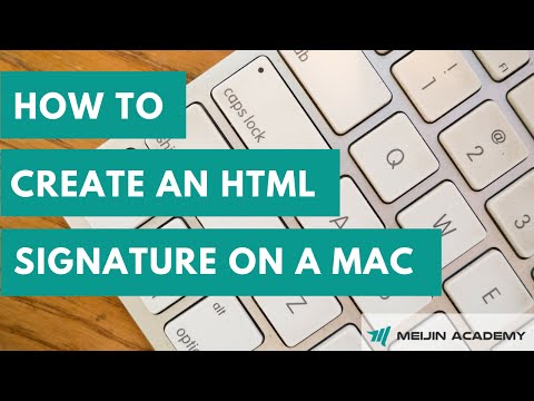 How to create HTML signature on a mac