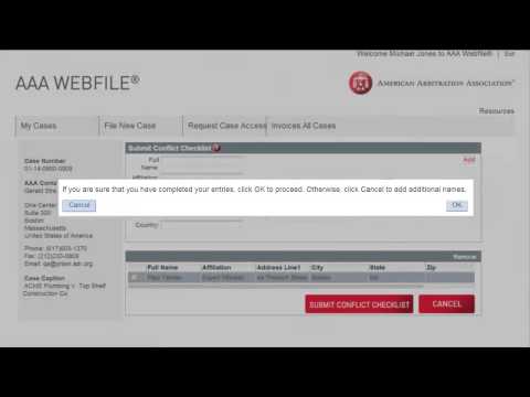 WebFile Tour: Conflicts Checklist