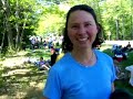 Rachel Landry of the Maine Track Club shares a few words after the 2008,  Pineland Farms 25K and 50K Trail Challenge