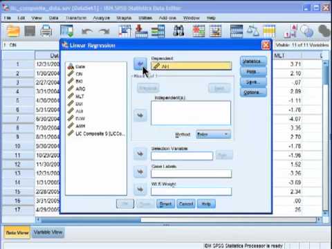 how to perform linear regression in spss