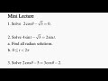 Trig: Solving Equations 1
