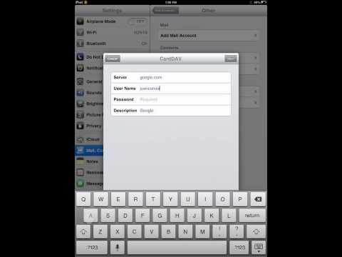 how to sync sbcglobal contacts to ipad