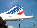 Parked and retired Concorde airplane
