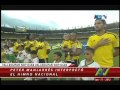 Peter Manjarrés cantó el Himno Nacional en el partido Colombia Perú
