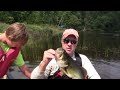 Large Mouth Bass Fishing Adirondack Mountains.