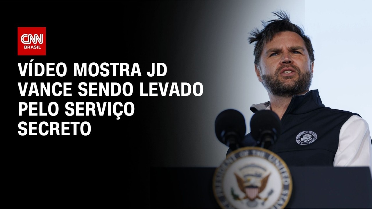 Vídeo mostra vice-presidente americano sendo levado às pressas pelo Serviço Secreto | AGORA CNN