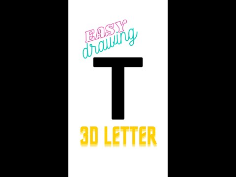 video-linktoworks-How to draw 3D letter "T" | easy drawing 3d letters | step ...