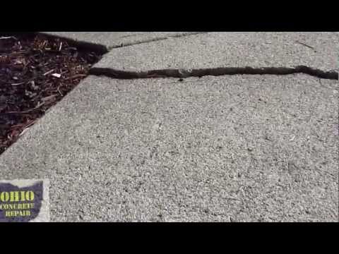 how to repair uneven concrete