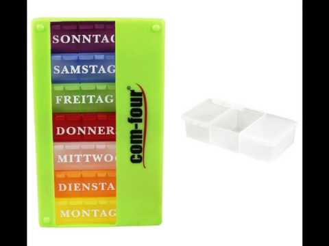 COM-FOUR® Medikamentendosierer 7 Tage Pillendose