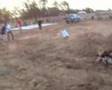man tries to catch a keg View Video
