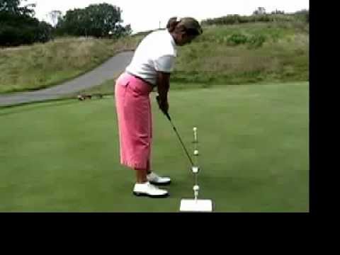 Christine M Reuss – Golf Instruction Tip – Putting (Down the Line View)