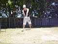 Slow motion golf swing