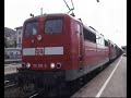 Gemünden at the Main river (Germany): Is it the ultimate Freight train paradise? It is not unusual that 2 or even three freight or passender trains can be ssen at the same time, as this railroad video demonstrates. PLEASE ALSO WATCH THE OTHER 3 PARTS!I had the impression every single German private railway companies has sent me a locomotive to put it on video...Gemünden/Main ist ein wahres Eisenbahn-Paradies: Massenweise Güterzüge! Oft sogar 2 Güterzüge oder Personenzüge nebeneinander. *******Güterzug personenzug regionalexpress Taurus HGK TRAXX BR 140 145 151 152 155 182 189 185 186 Crossrail WLE diesellok ellok lokomotiven class 66 class66 DLC