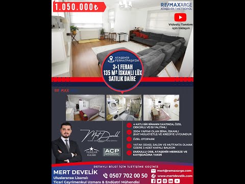 ATAŞEHİR FERHATPAŞA'DA 3+1 FERAH 135M² İSKANLI LÜX SATI