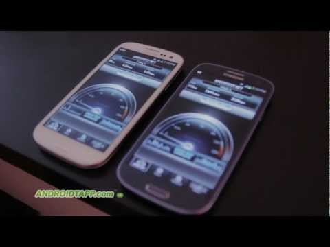 4G Speed Test (LTE vs HSPA+ or AT&T vs T Mobile) on Samsung Galaxy S3