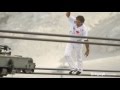 Freddy Nock balancing the gondola wire in Zugspitze
