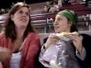 here's carrie and jen at the sky sox game. there were trying to sing, 