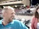 here's carrie and jen at the sky sox game. there were trying to sing, 