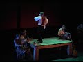Drunk dancer falls off table at RAPALJE concert