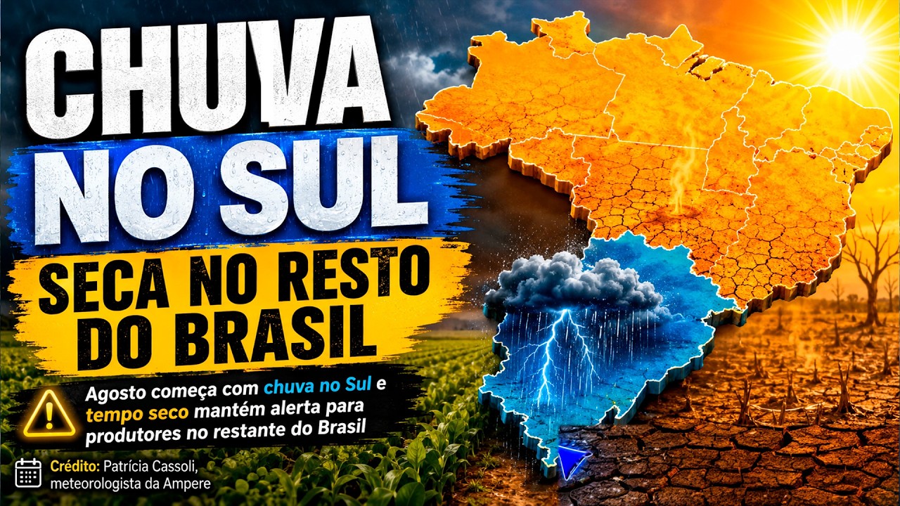 Previsão do Tempo: Veja como fica o tempo na primeira semana de Agosto.